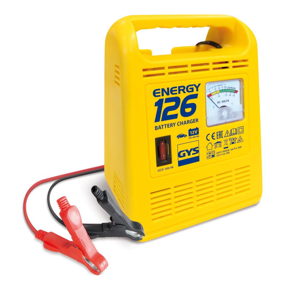 Gys 5192023222 Chargeur de batterie traditionnel 12V ENERGY 126