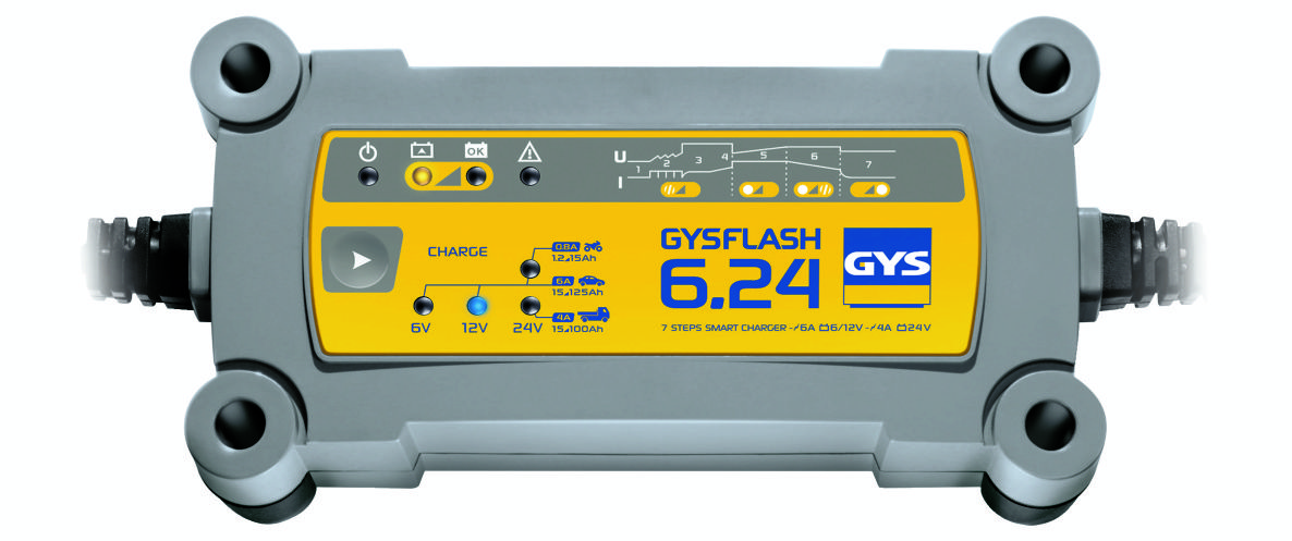 Gys 5192029460 GYSFLASH 6.24 Chargeur de batterie 6/12/24V