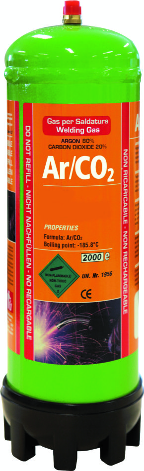 Gys 5193043664 Bouteille de gaz jetable Argon/CO2 1.8L