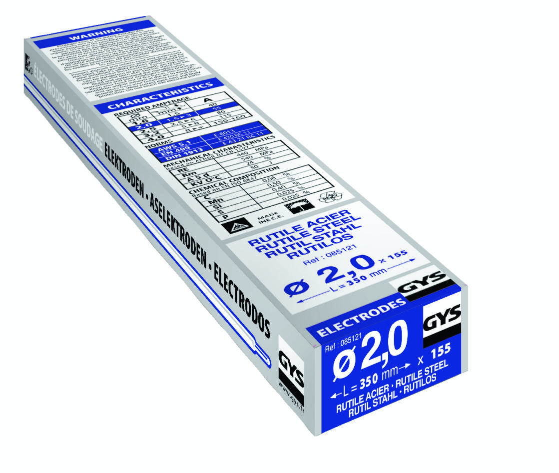 Gys 5193085121 Électrodes en acier Ø2.0 x 350 mm 155 pièces