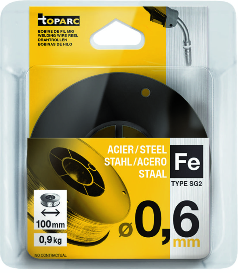 Gys 5193086593 Fil de soudure acier G3SI1 Ø0.6 mm bobine de fil S100 0.9kg