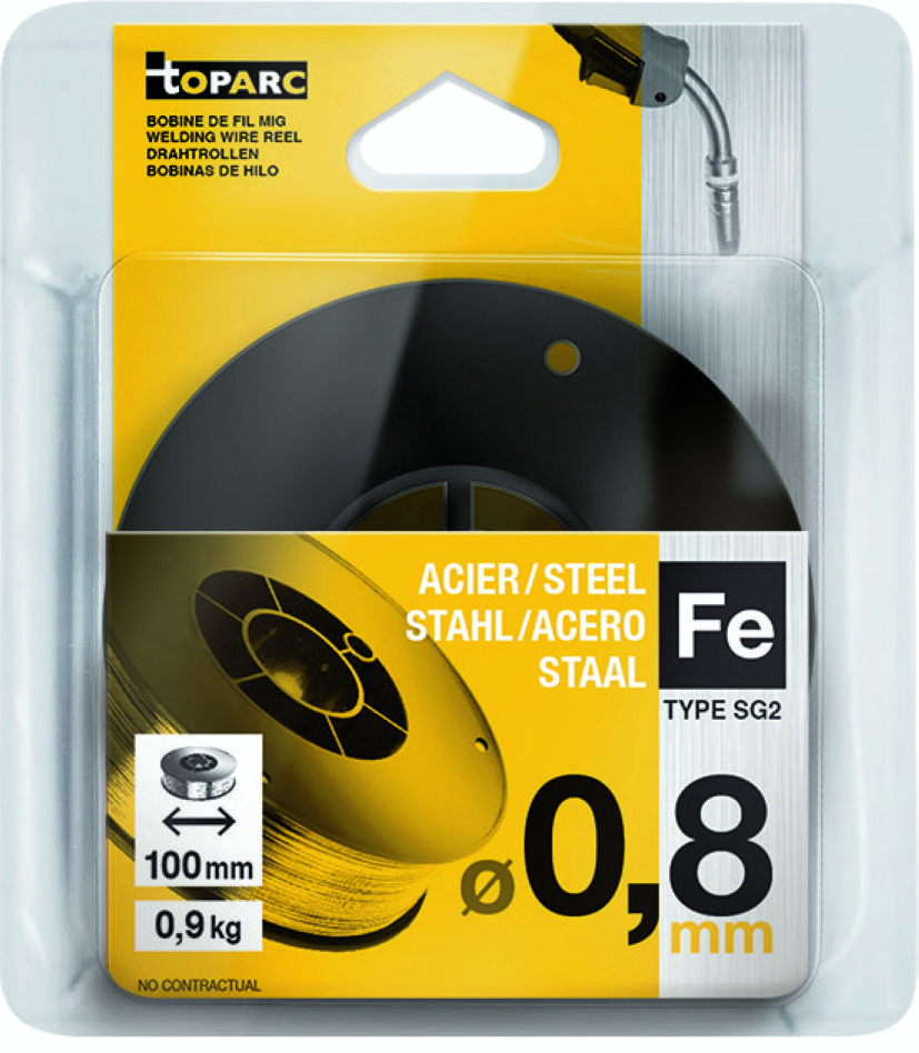 Gys 5193086609 Fil de soudure acier G3SI1 Ø0.8 mm bobine de fil S100 0.9kg