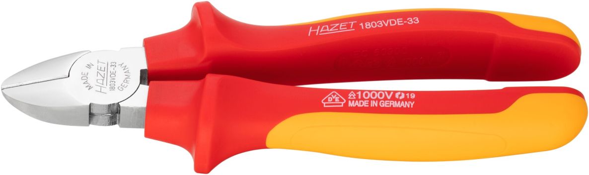 Hazet 1803VDE-33 Pince coupante lat&eacute;rale isol&eacute;e, longueur 180 mm