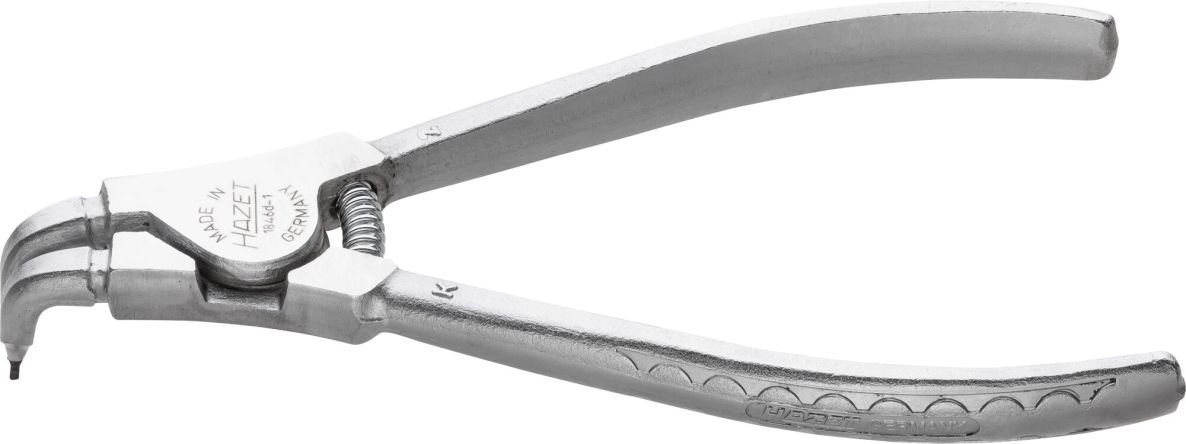Hazet 1846D-1 Pince pour bagues de retenue, longueur 140 mm, bagues de retenue ext&eacute;rieures 10-25 mm, courb&eacute;e