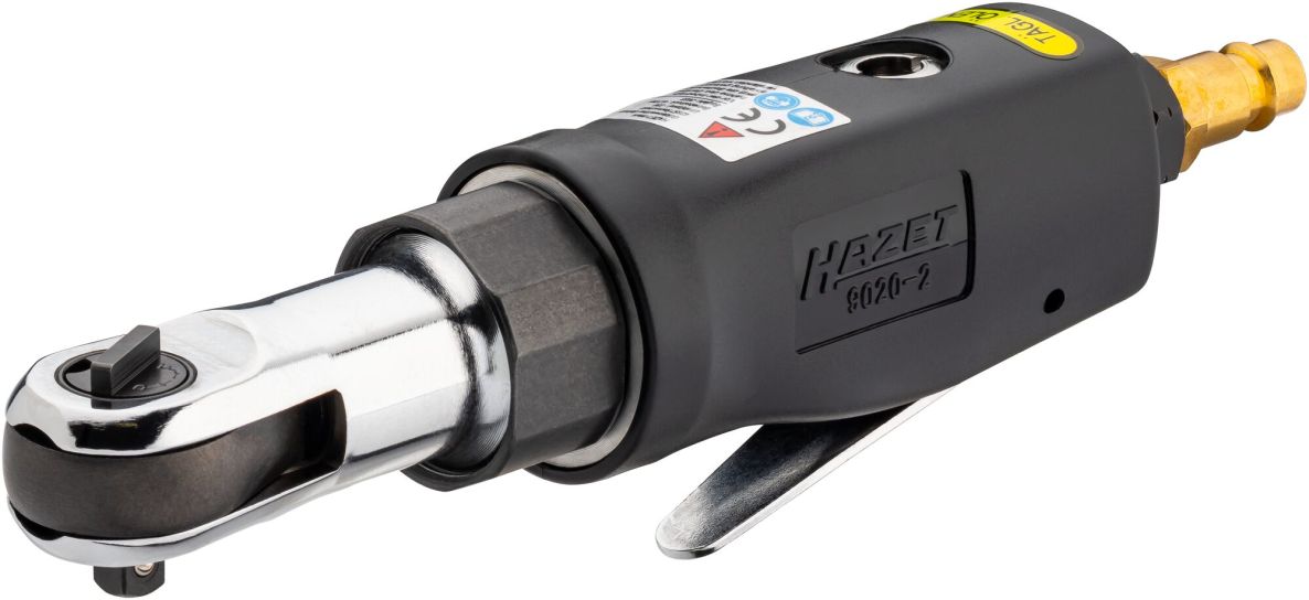 Hazet 9020-2 Tournevis à cliquet pneumatique, carré 1/4", monobloc, longueur 179 mm
