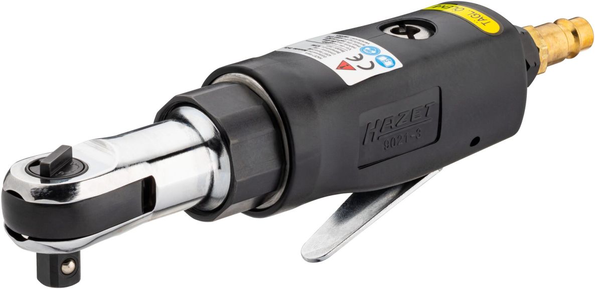 Hazet 9021-3 Tournevis à cliquet pneumatique, carré 3/8", massif, longueur 179 mm