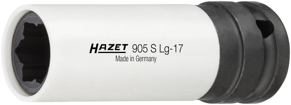 Hazet 905SLG-17 Clé à douille hybride à profil spécial, carrée creuse 1/2" Boulons de roue hybrides à profil spécial, SW 17 mm