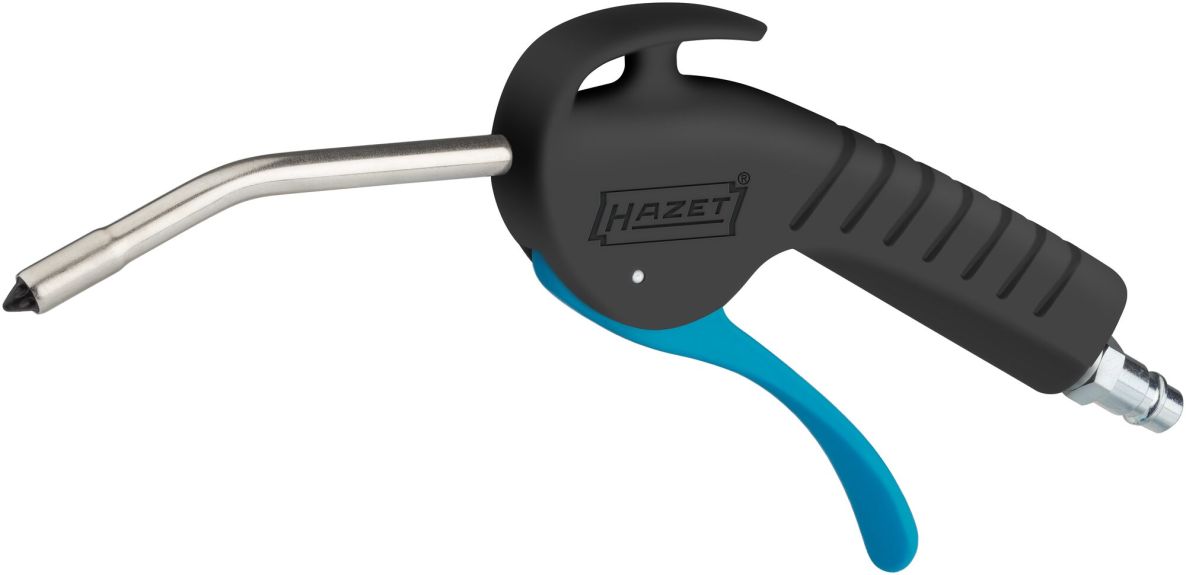 Hazet 9040P-3 Pistolet de soufflage 100 mm, silencieux, avec tube courbé de 255 mm de long