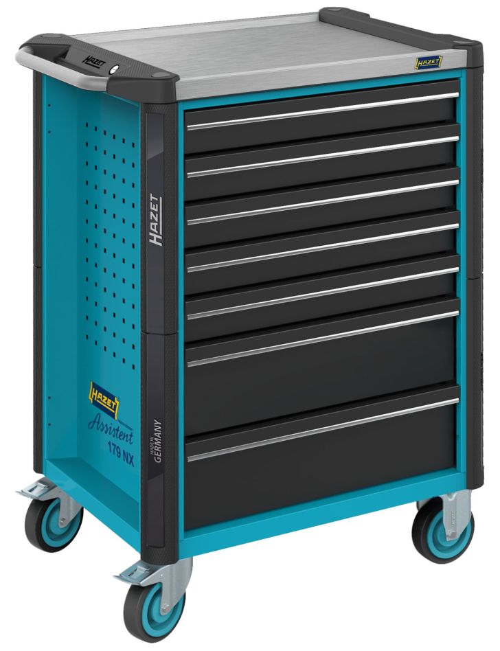 Hazet 179NX-7 Chariot à outils Assistent 179NX vide, 7 tiroirs (5 peu profonds, 2 profonds)