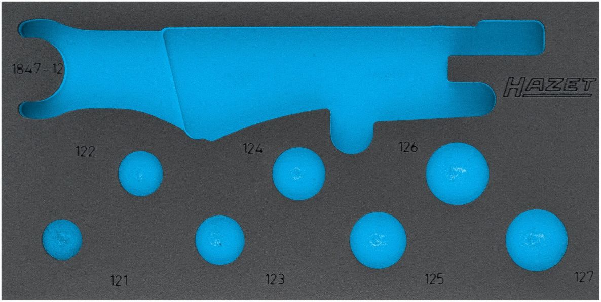 Hazet 163-529L Couche de mousse souple à deux composants, 342 mm x 172 mm