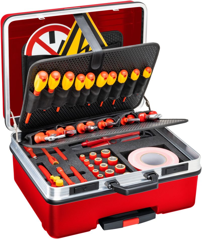 Hazet 150/52 Jeu d'outils haute tension isol&eacute;s, 52 pi&egrave;ces, 3/8