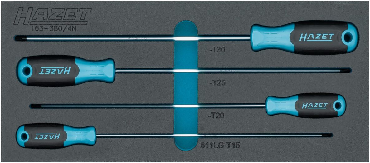 Hazet 163-380/4N Jeu de tournevis TORX® à profil TORX® interne, 4 pièces