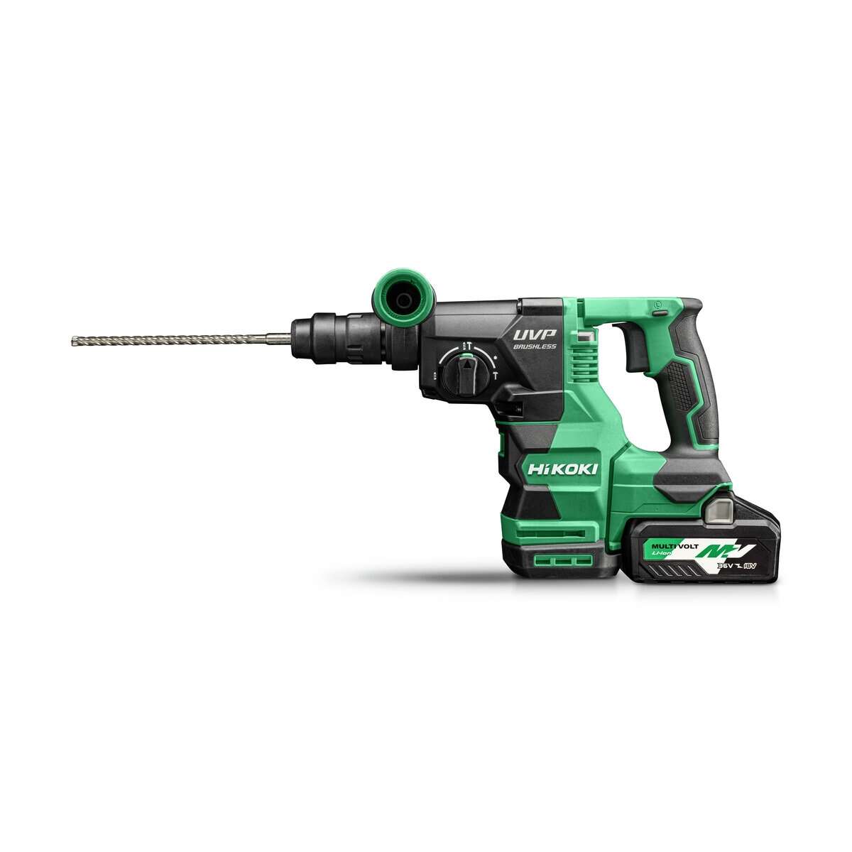 HIKOKI DH3628DCWVZ Perceuse/marteau sans fil SDS-Plus 36V 3.2J avec mandrin interchangeable 2x 36V 4.0Ah/18V 8.0Ah dans un coffret HSC IV