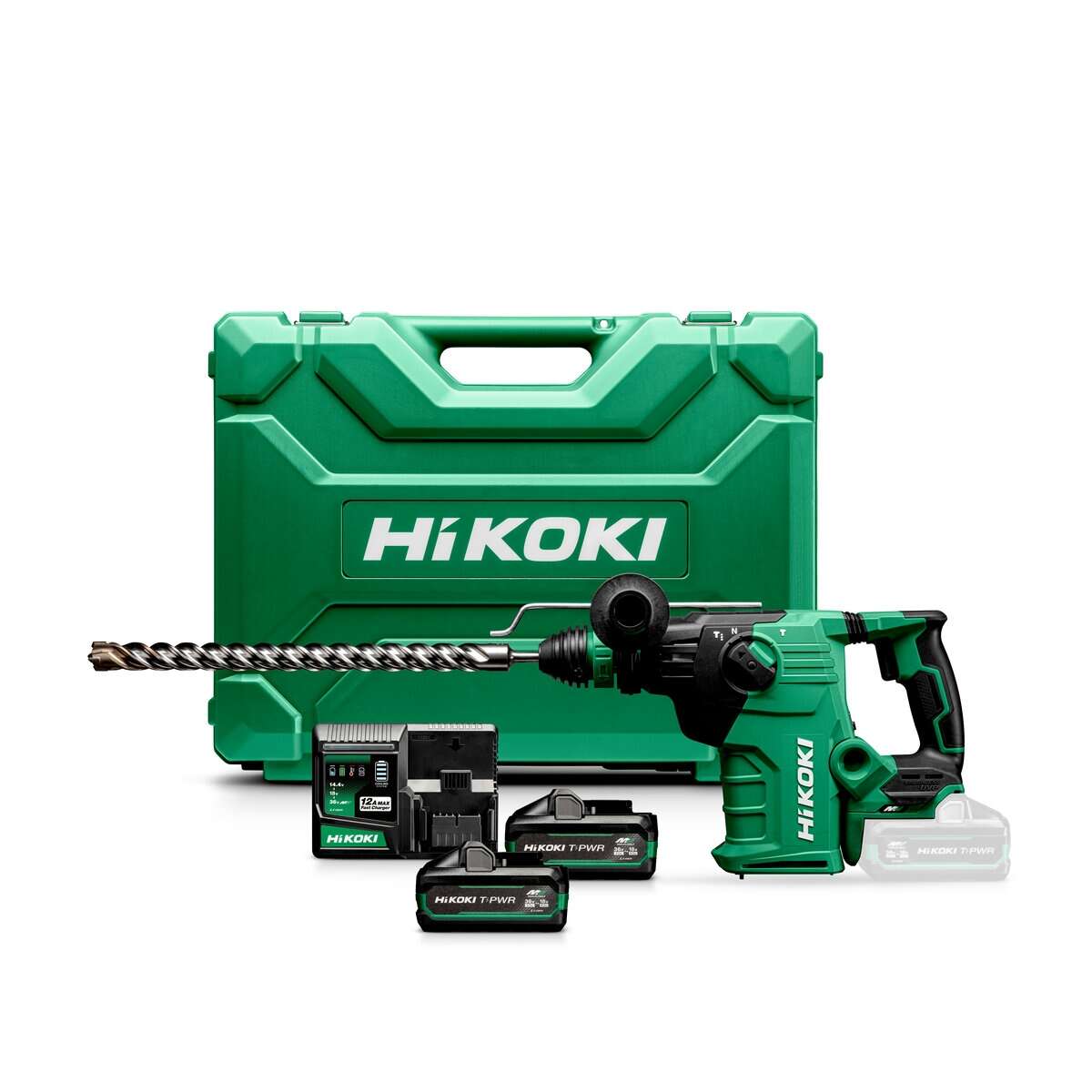 HIKOKI DH3635DCWAZ Perceuse/marteau sans fil SDS-Plus 36V 4.2J 2x 36V 4.0Ah/18V 8.0Ah batteries et chargeur en mallette