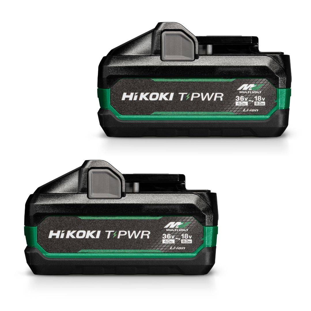 HIKOKI Accessoires 381993 Twinpack 2 x BSL3640MVT Acco Multivolt 36V 4.0Ah/18V 8.0Ah Li-Ion