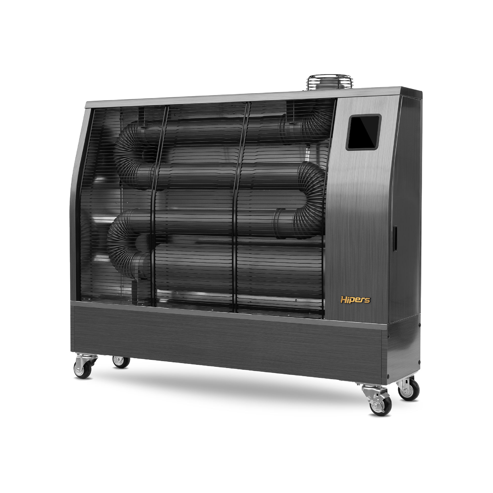 Hipers 722316855 WDP60IS Radiateur diesel à infrarouge Pro 17,4 kW motif en acier inoxydable 500-1600 m³