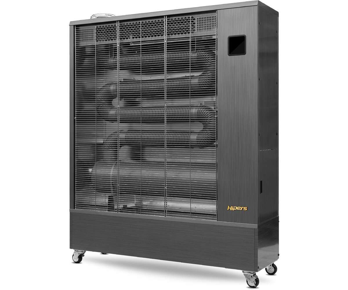 Hipers 722316862 WDP140IS Radiateur diesel infrarouge Pro 40,7 kW, motif en acier inoxydable, 3 500-6 000 m³