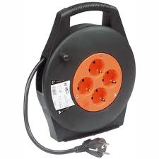 QwattPro 1015001 Homemaster 10 Enrouleur de câble 10mtr 3x1.50