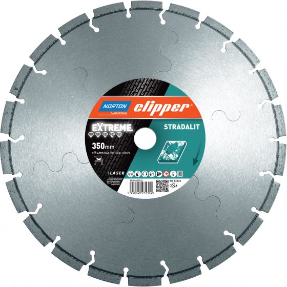 Norton Clipper 70184623047 Extreme Stradalit Lame de scie diamantée 400 x 25,4 mm