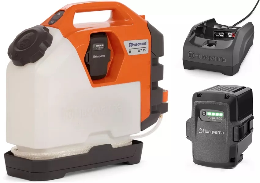 Husqvarna 599582409 WT15i Réservoir d'eau de 15 litres avec batterie et chargeur