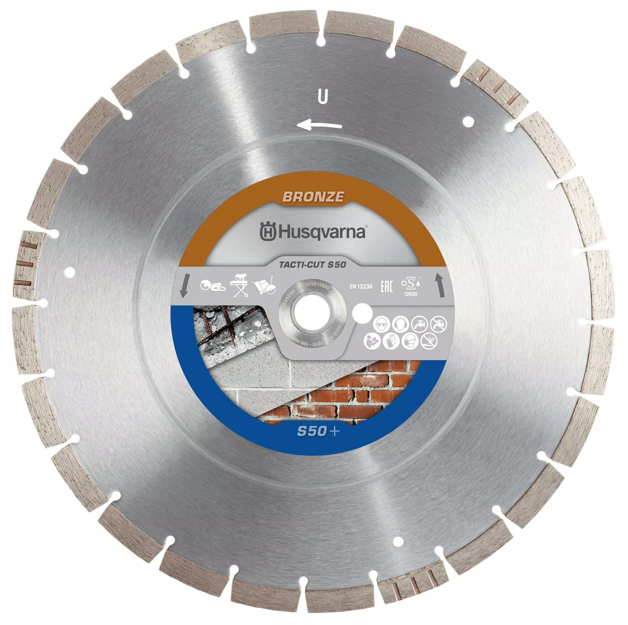 Husqvarna 579815620 Tacti-Cut S50 Plus Béton Lame de scie diamantée 350 x 25,4/20 mm humide et sèche