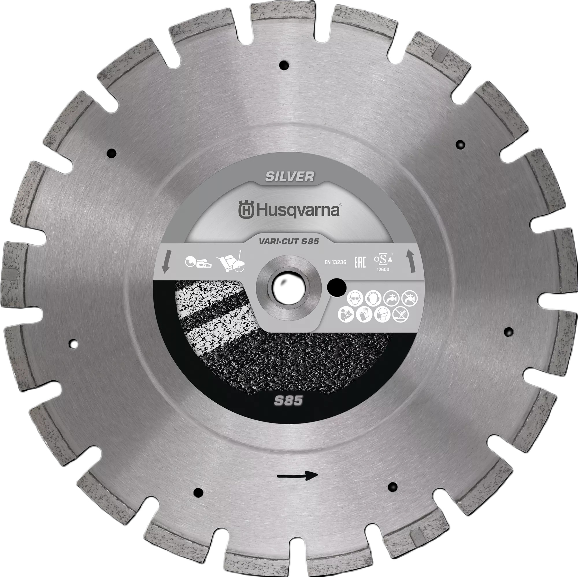 Husqvarna 579817720 Vari-Cut S85 Flat Diamond saw blade Wet/Dry Asphalt 350x25.4/20.0 mm