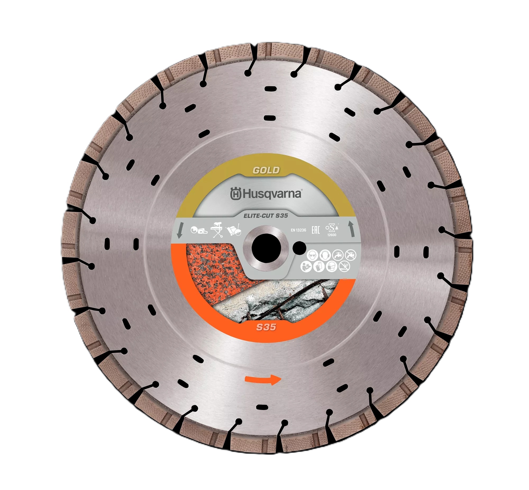 Husqvarna 599494620 Elite-Cut S35 Exo Grit Diamond saw blade Wet/Dry Granite/Concrete 350x25.4/20 mm
