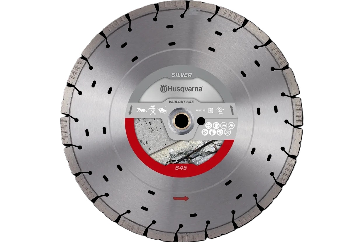Husqvarna 534972120 Vari-Cut S45 Turbo Flat Diamond saw blade Wet/Dry Concrete 350x25.4/20.0 mm