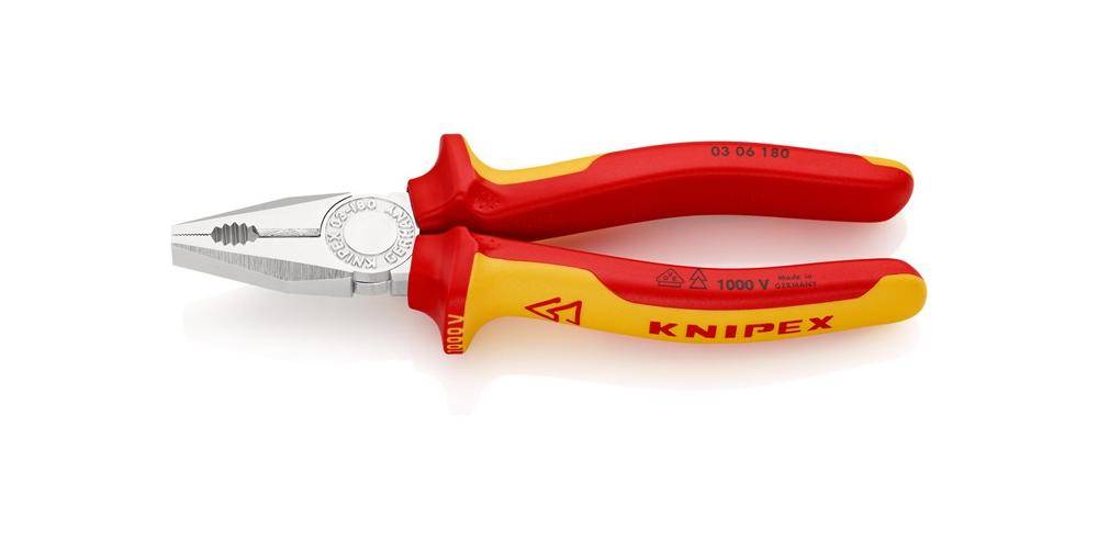 Gedore RED 3301408 Pince combinée VDE, L 180 mm, poignée 2C