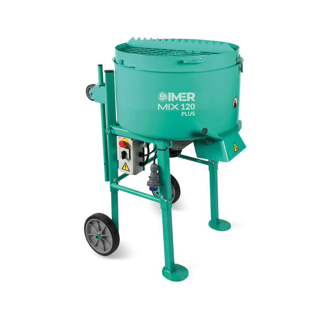 Imer 1194300 MIX 120 PLUS M&eacute;langeur &agrave; compression &eacute;lectrique sur roues 230V