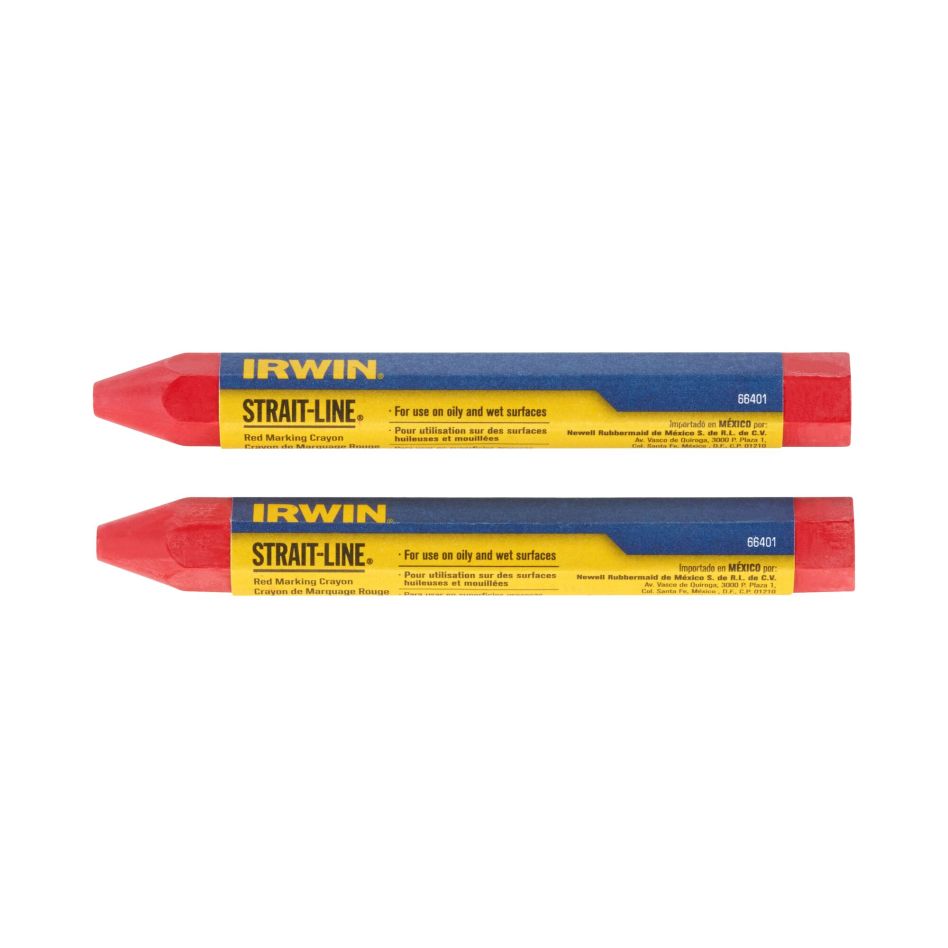 Irwin 666012 Craie rouge, dentelée 2 par paquet