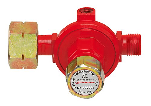 Rothenberger Accessoires 32081 Régulateur de propane, réglable en continu, 1-4 bar, W21.8x1 / 14 "LH, G3/8".