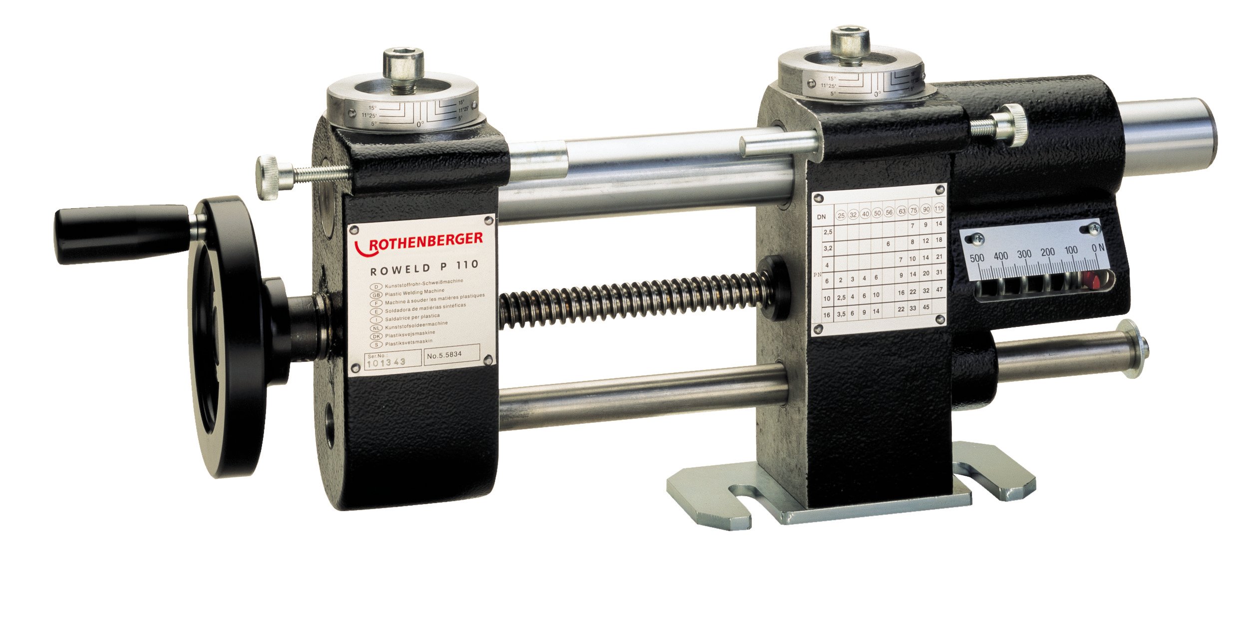 Rothenberger 55787 ROWELD P110 machine de base avec pince de montage sur table