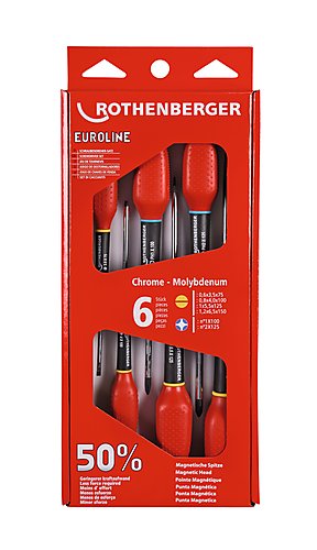 Rothenberger 73570 EUROLINE Jeu de tournevis Philips - 6pcs