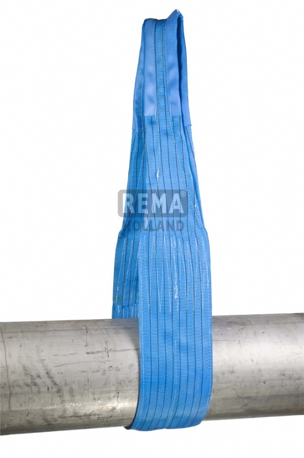 Rema 1211227 Sangle de levage en polyester S1-PE-8M avec boucles renforcées 8,0 mtr 8000 kg