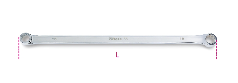 Beta 000880013 88 13X15 Clés plates doubles, version extra-longue