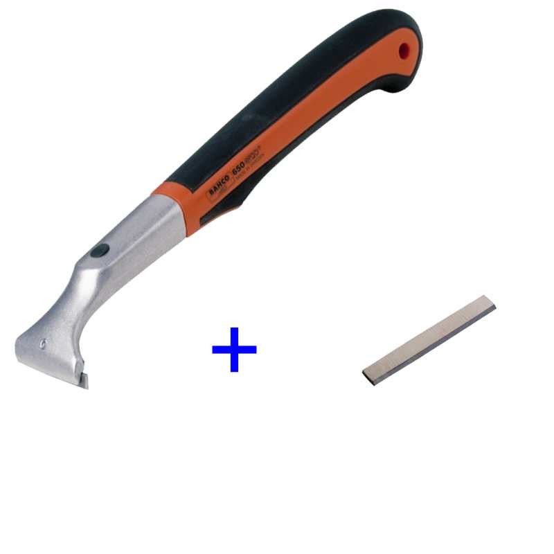 Bahco SCRAPER-SET3 650 Grattoir ergonomique incluant 2 lames