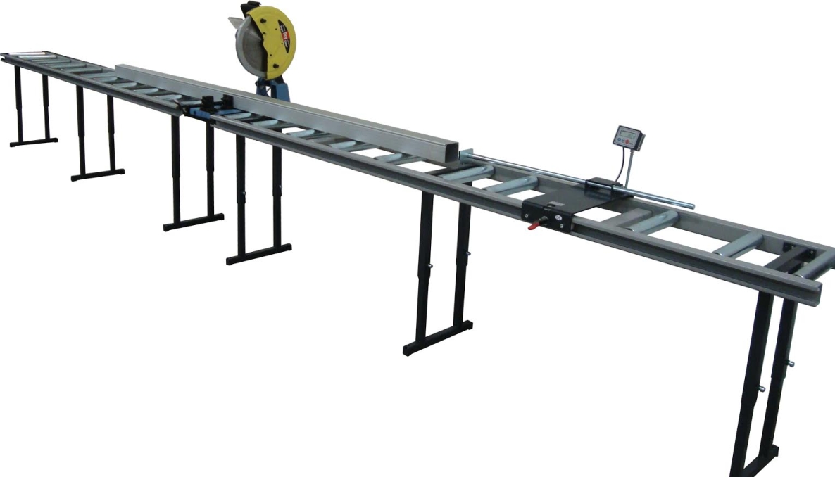 Jepson 609960D 9435 Dry Cutter scie à métaux 355 mm + convoyeur à rouleaux 6 m avec échelle numérique