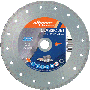 Norton Clipper 70184626822 Classic Jet Lame de scie diamantée 300 x 20 mm