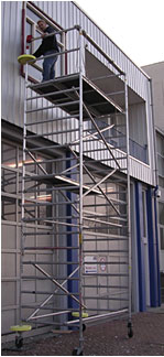 Little Jumbo 410725043 Jumbo Echafaudage mobile étroit 0,74 x 2,50 mtr. Hauteur de travail 6,3 mtr.