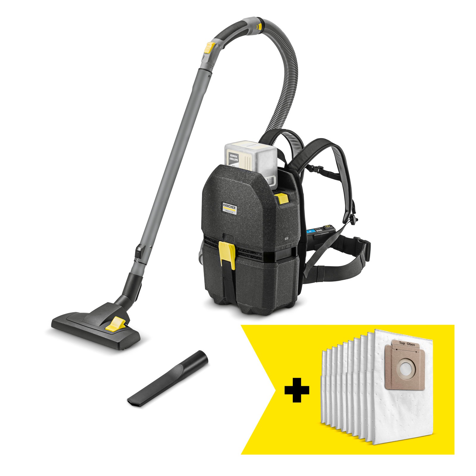 Kärcher Professional 1.394-309.0 BVL 3/1 Bp Go!Further Black aspirateur dorsal sans fil 36V 35.4l/s excl. batteries et chargeur