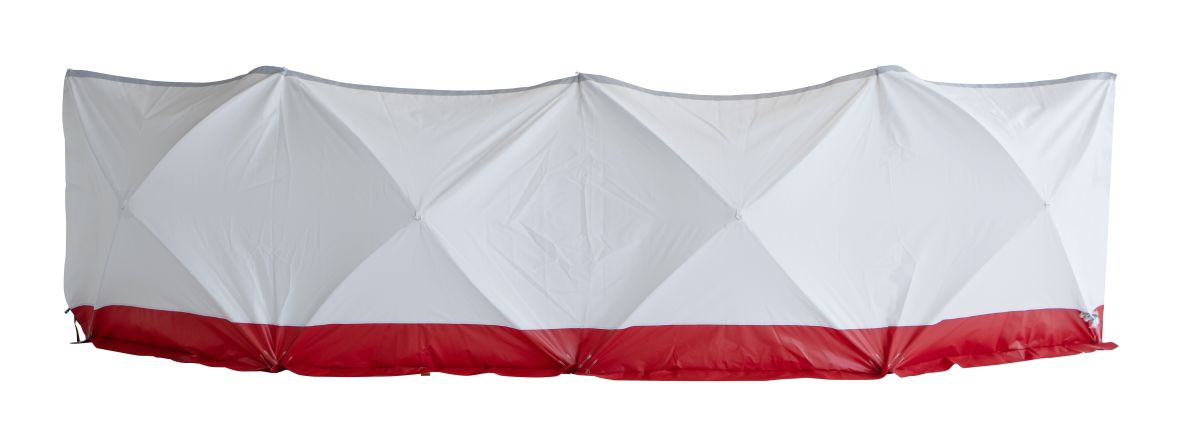 KARSTEN 500951 Écran de sécurité Blindage blanc/rouge 7,20 mètres