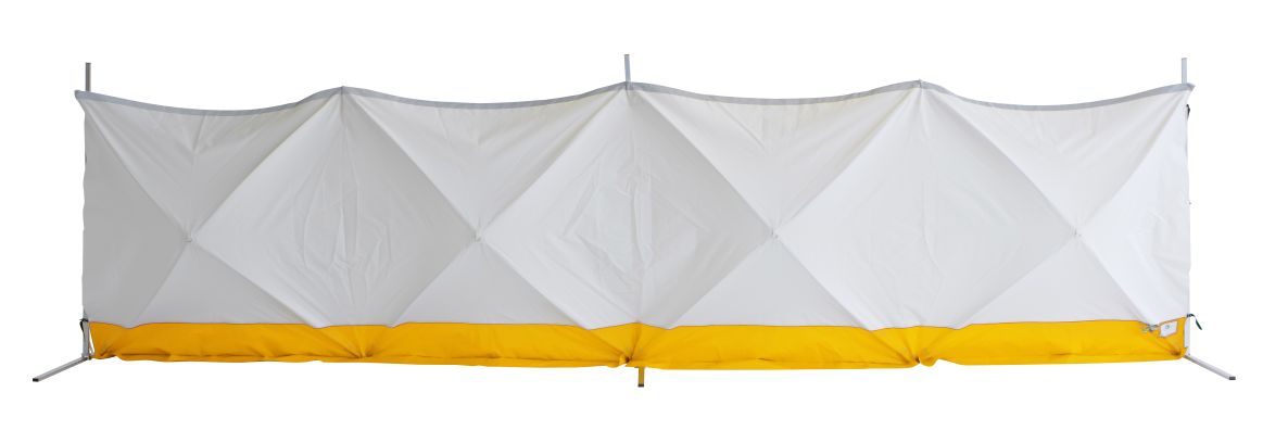 KARSTEN 500953 Écran de sécurité Blindage blanc/jaune 7,20 mètres