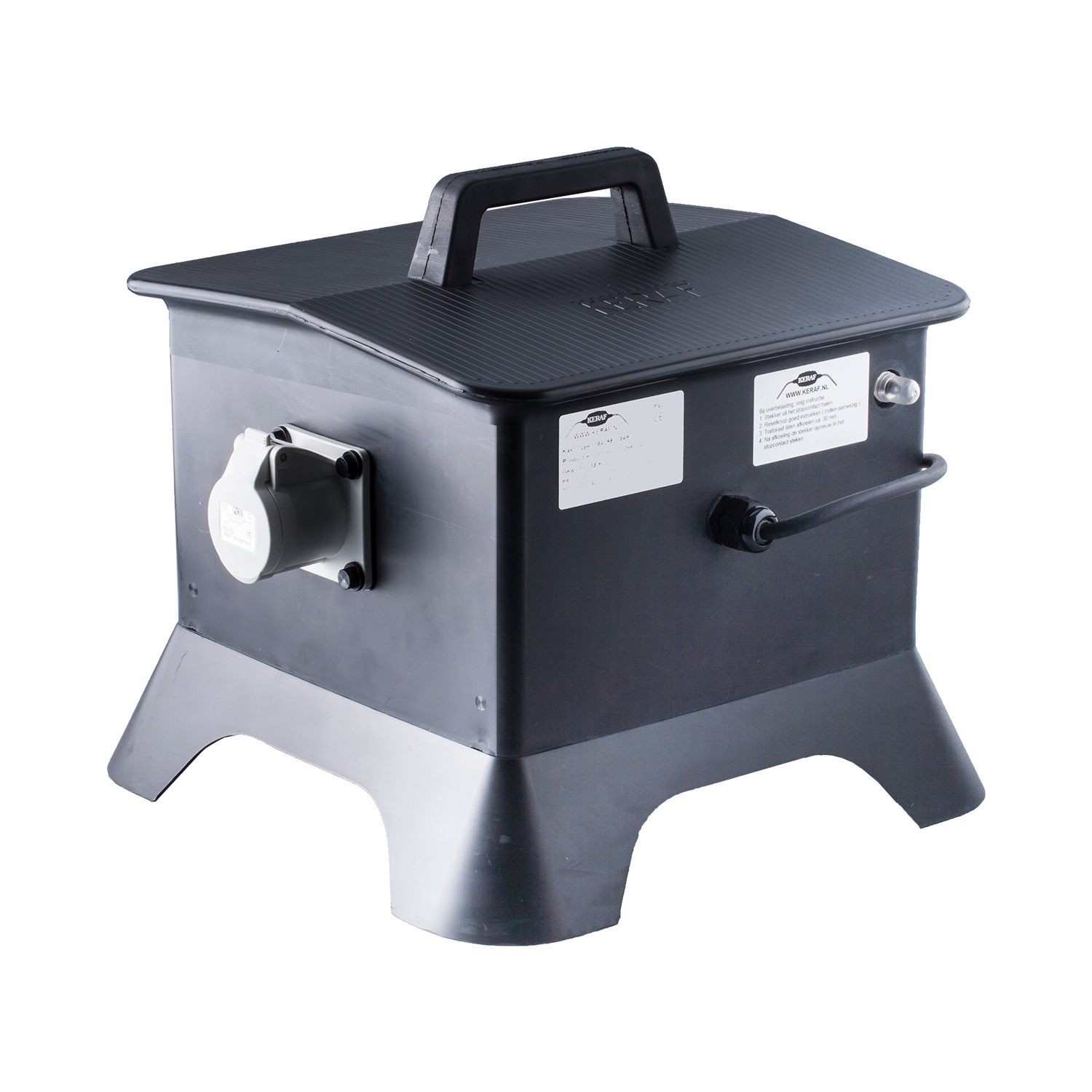 Keraf 104397 Transformateur d'isolement 230V>16/3/230 12h 2200VA