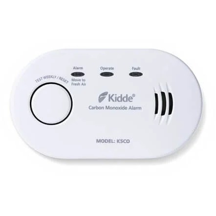 Kidde 809-152026 Détecteur de monoxyde de carbone CO compact 4,5V avec 2 piles AA dans la boîte