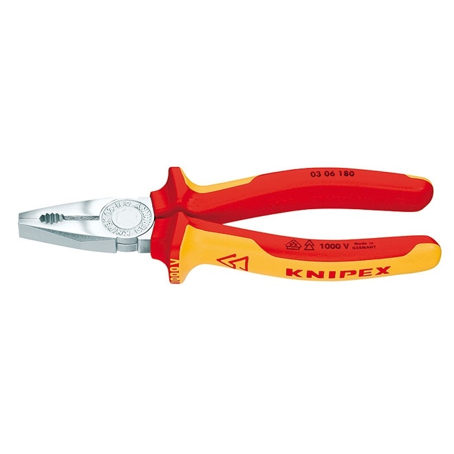 Knipex 03 06 180 0306180 Pince combinée VDE 180 mm