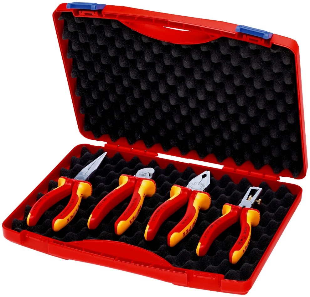 Knipex 00 20 15 Boîte à outils remplie de "rouge" Electro Set 1