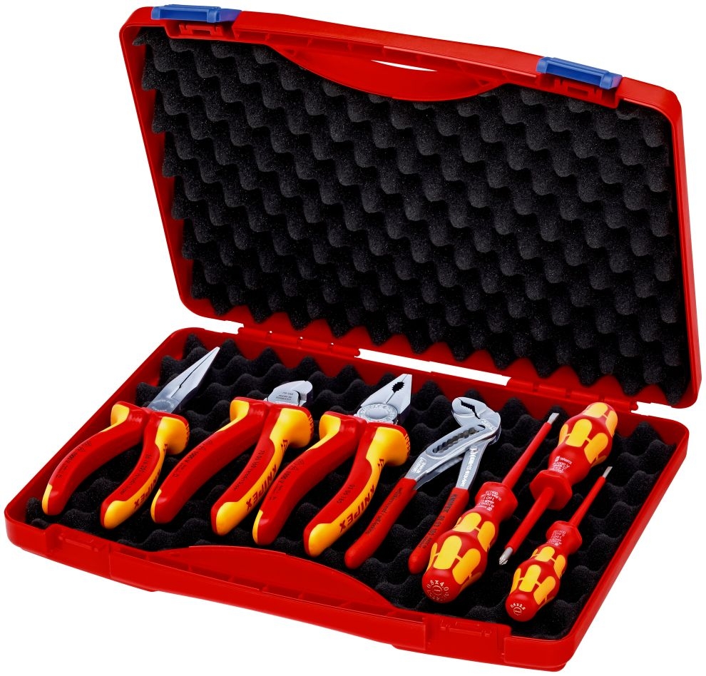 Knipex 00 21 15 Boîte à outils remplie "RED" Electro Set 2