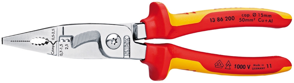 Knipex 13 86 200 Pince électrique multifonctionnelle, VDE