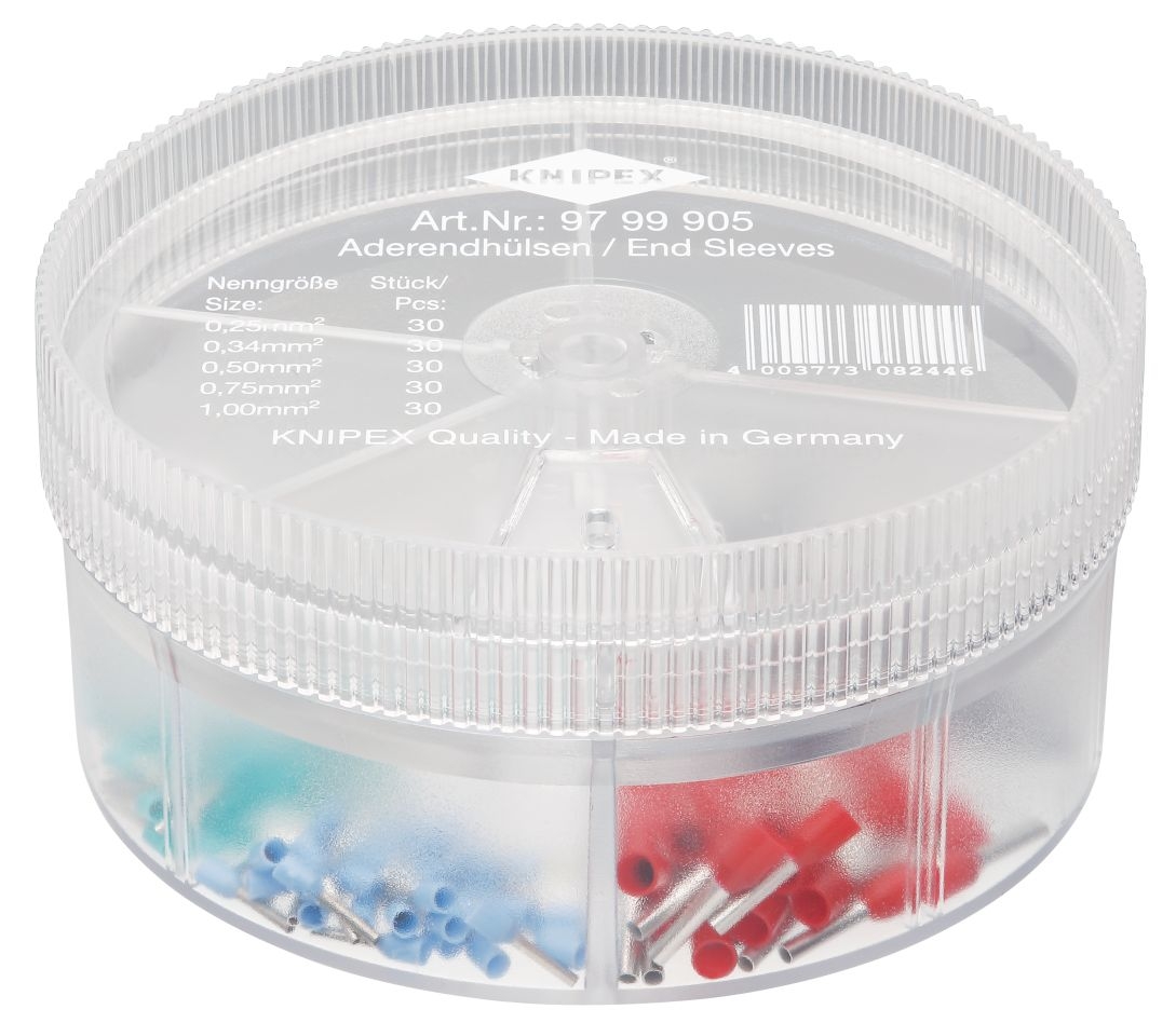 Knipex 97 99 905 Boîte d''assortiment Manchons d''extrémité pour conducteurs
